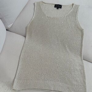 Luisa Spagnoli Sparkling Cream Sleeveless Top